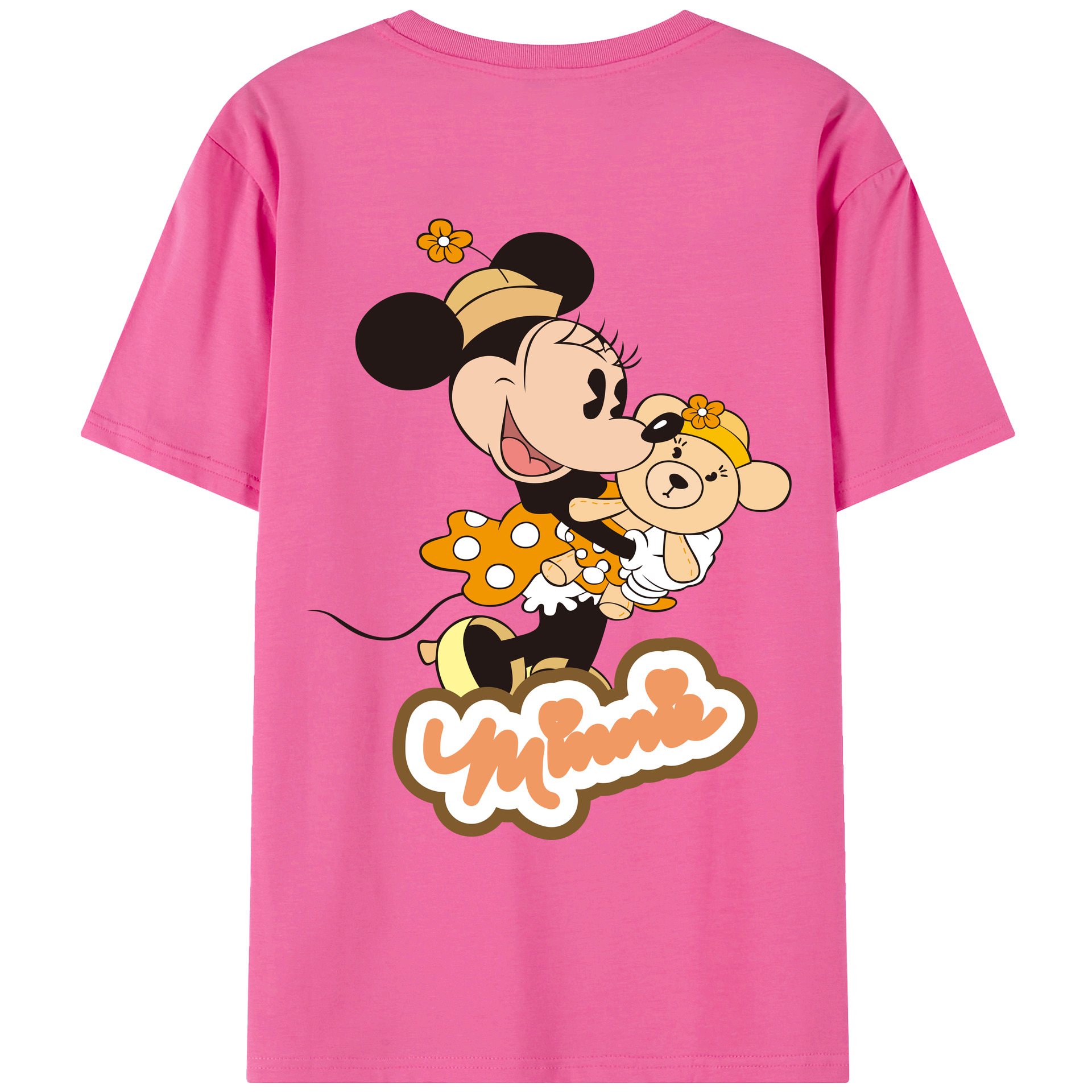 （画像用） ミッキーマウス Mickey Mouse レディース半袖Tシャツ(バックプリント)